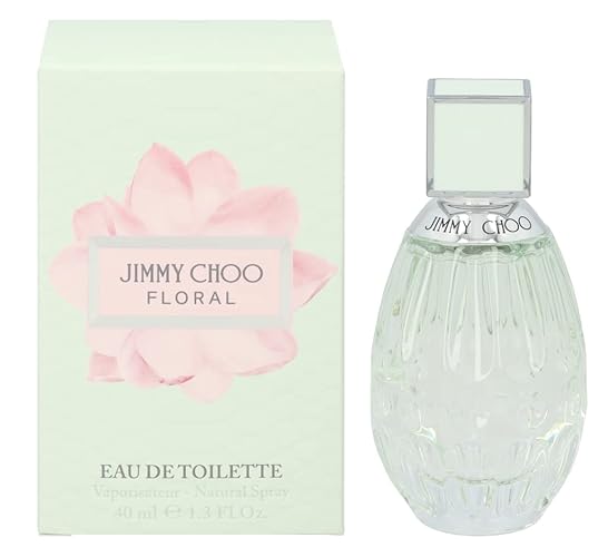 JIMMY CHOO Floral Eau de Toilette 1.3 Fl Oz - Long Lasting Fragrance with Nectarine, Sweet Pea & Musk - Fruity & Musky Scent