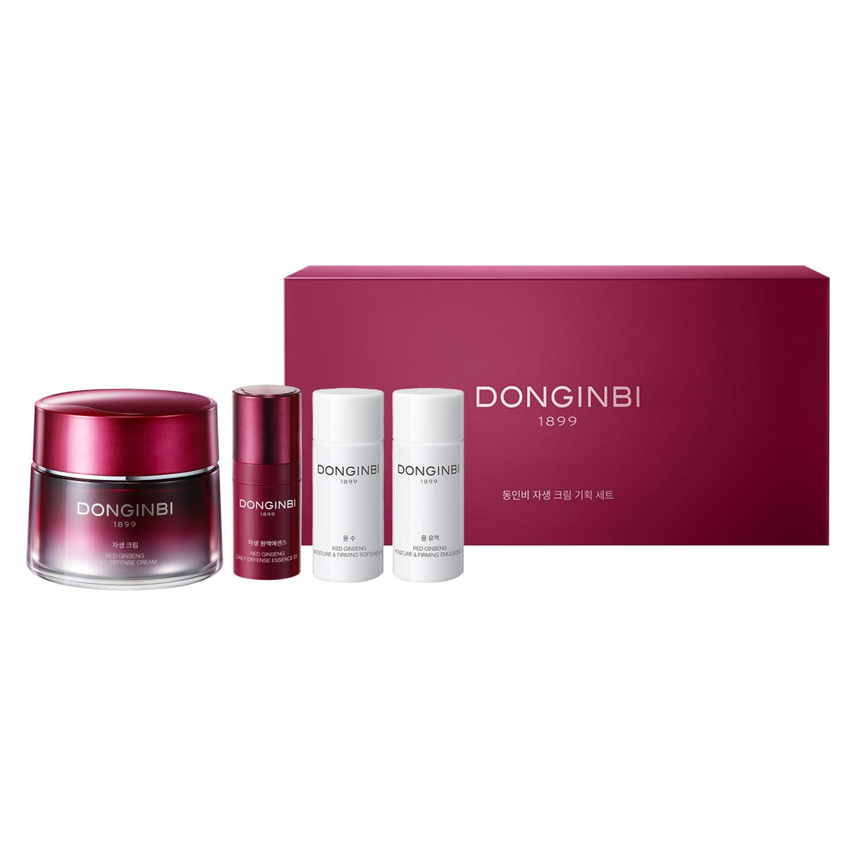 Donginbi Red Ginseng Daily Defense Cream Set - Korean Skin Care Gift For Her