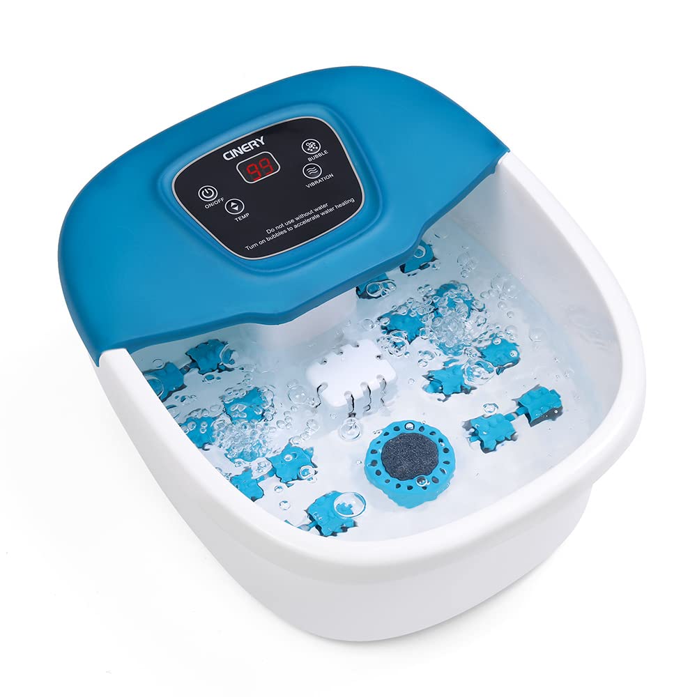 Cinery Foot Spa Massager With Heat, Bubbles & Vibration For Stress Relief And Relaxation