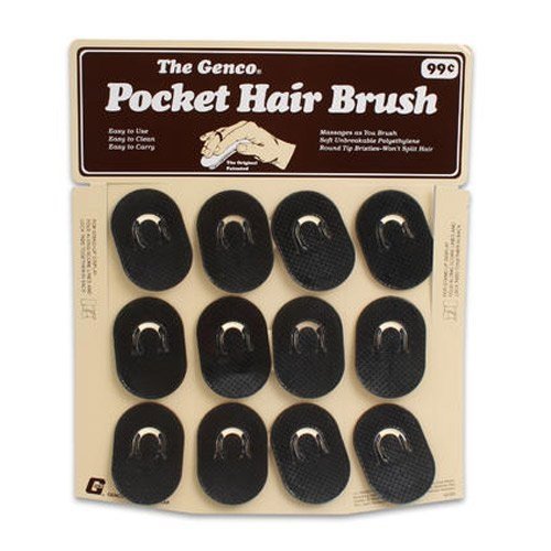 Genco All Black Pocket Brushes - 24 Bulk Pack for Professional & Personal Use