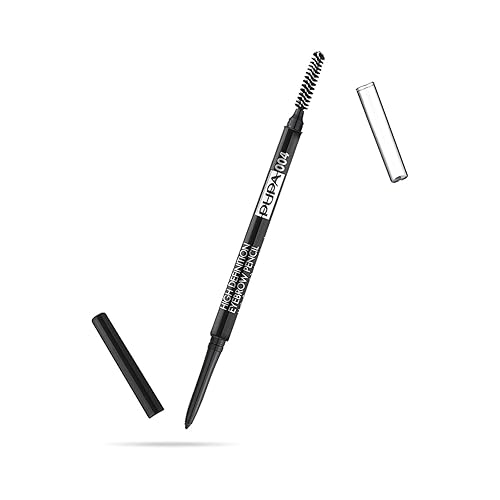 PUPA Milano High Definition Eyebrow Pencil - Extra Dark 004 for Flawless, Thick Brows