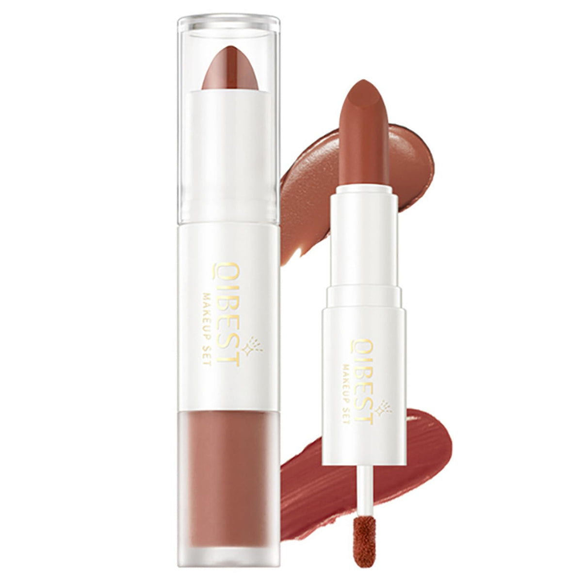 Hwshqy Oo 2-In-1 Matte Liquid Lipstick & Lip Gloss, Long Lasting, Smudge Proof, Velvet Lip