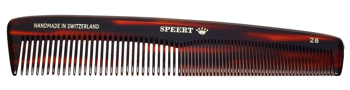 Speert #28 Tortoise Havana Comb - Wide Narrow Tooth for Thick, Curly, Fine Hair Detangling