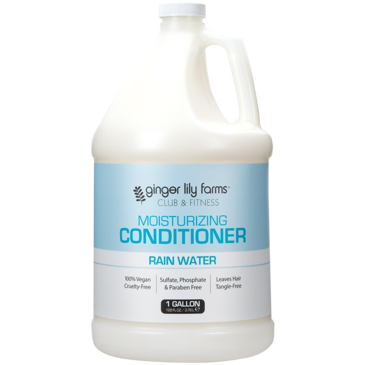 Ginger Lily Farms Vegan Moisturizing Conditioner For Dry Hair, Rain Water Scent, 1 Gallon