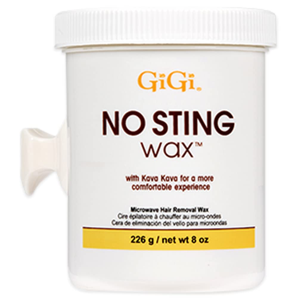 Gigi No Sting Microwave Hair Removal Wax With Kava Kava, 8 Ounces