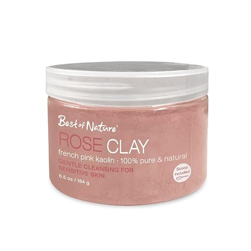 Best Of Nature Rose Clay Mask ·100% Pure French Pink Kaolin For Facial & Body Care, 6.5 Oz