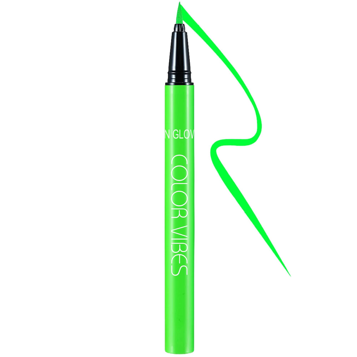 Girgbe Green Neon Liquid Eyeliner - Long-Lasting, Waterproof, Smudge-Proof Matte Eye Makeup