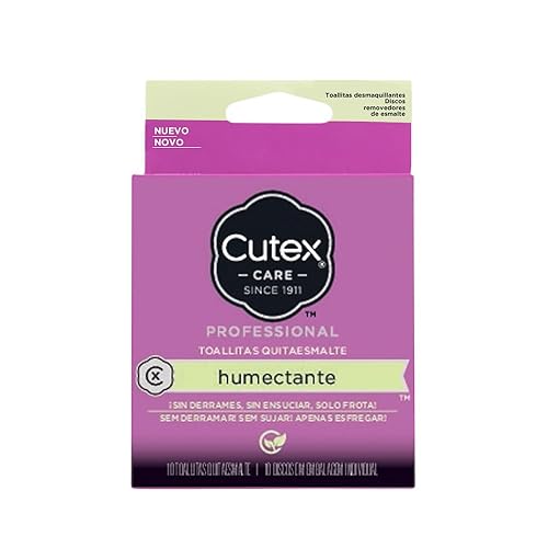 Cutex Nail Polish Remover Pads, 10 Count - Convenient, Pink, Quick & Easy Care For Nails