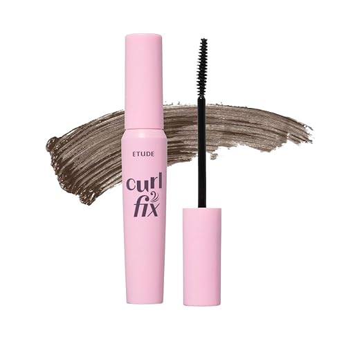 Etude Curl Fix Mascara #3 Grey Brown - 24H Long-Lasting Curl, Korean Kbeauty, Perfect Gift