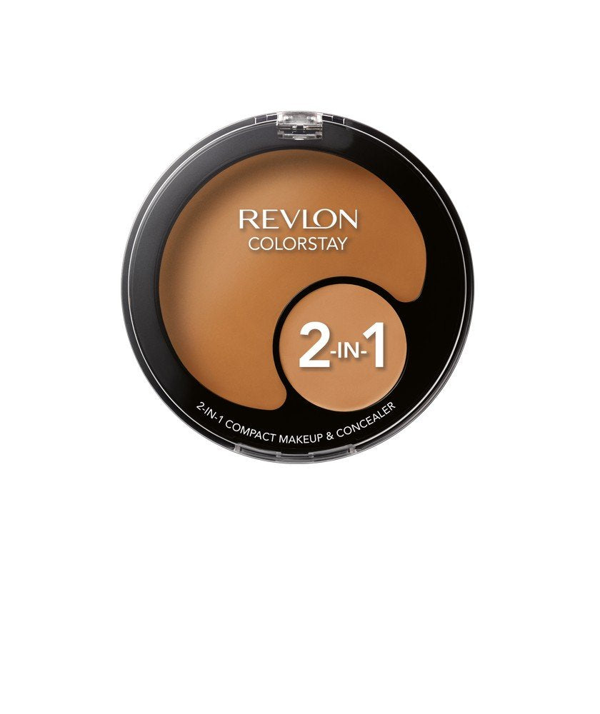 Revlon Colorstay 2-In-1 Makeup & Concealer, Caramel, 0.38 Oz - Flawless Finish