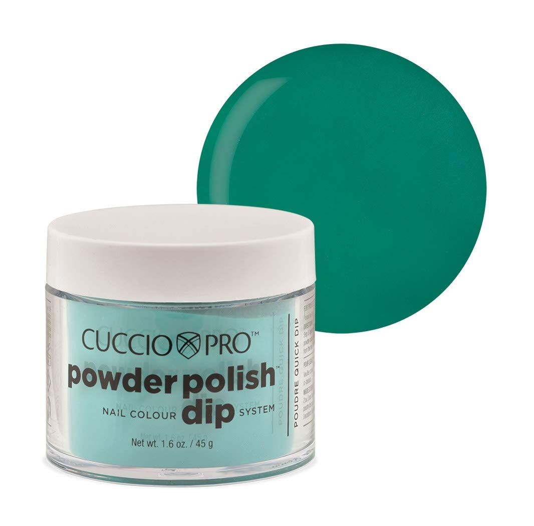 Cuccio Naturale Jade Green Acrylic Nail Colour Dip - 45g Dipping Powder for Manicure