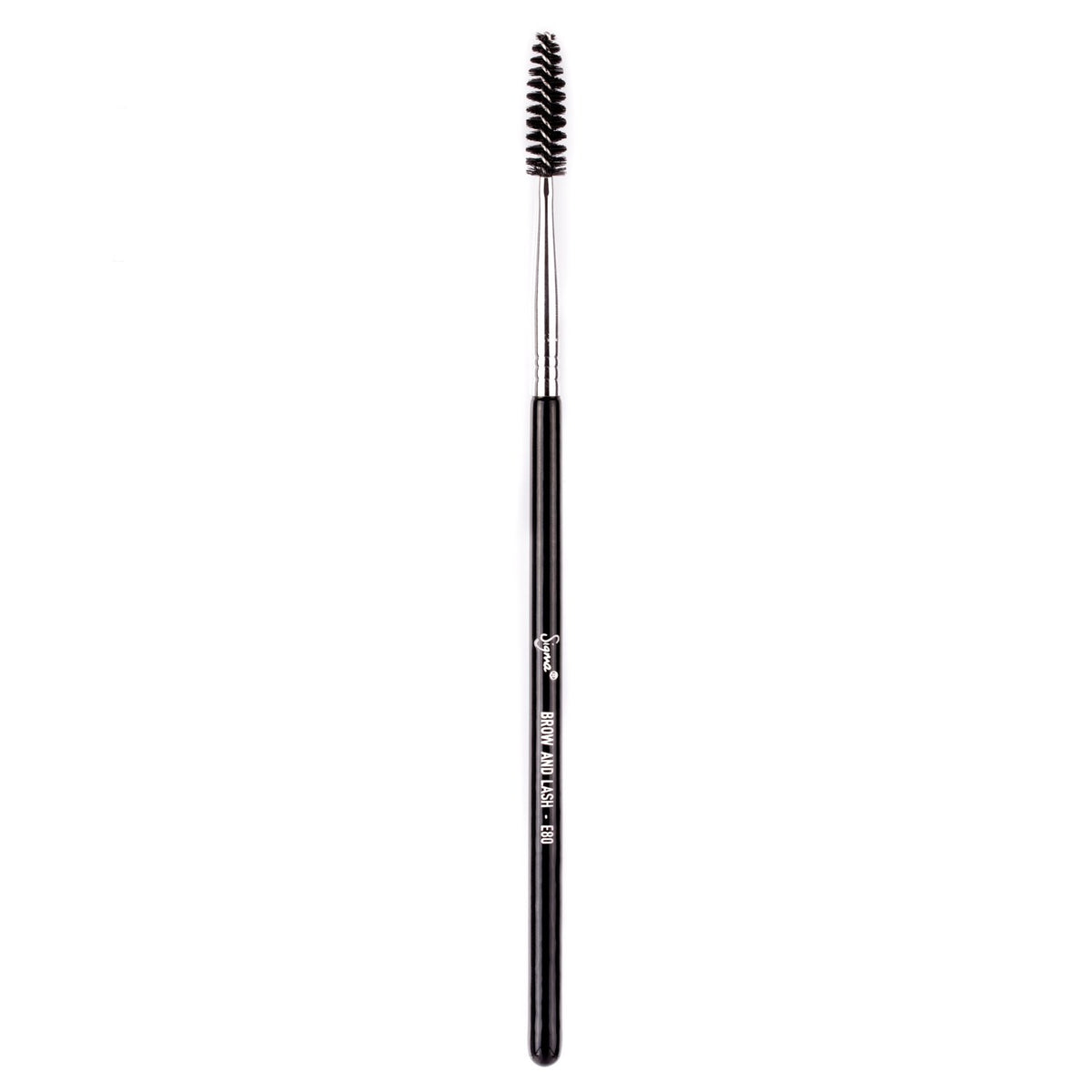 Sigma Beauty E80 Brow And Lash Brush - Black Wood Makeup Tool For Flawless Brows