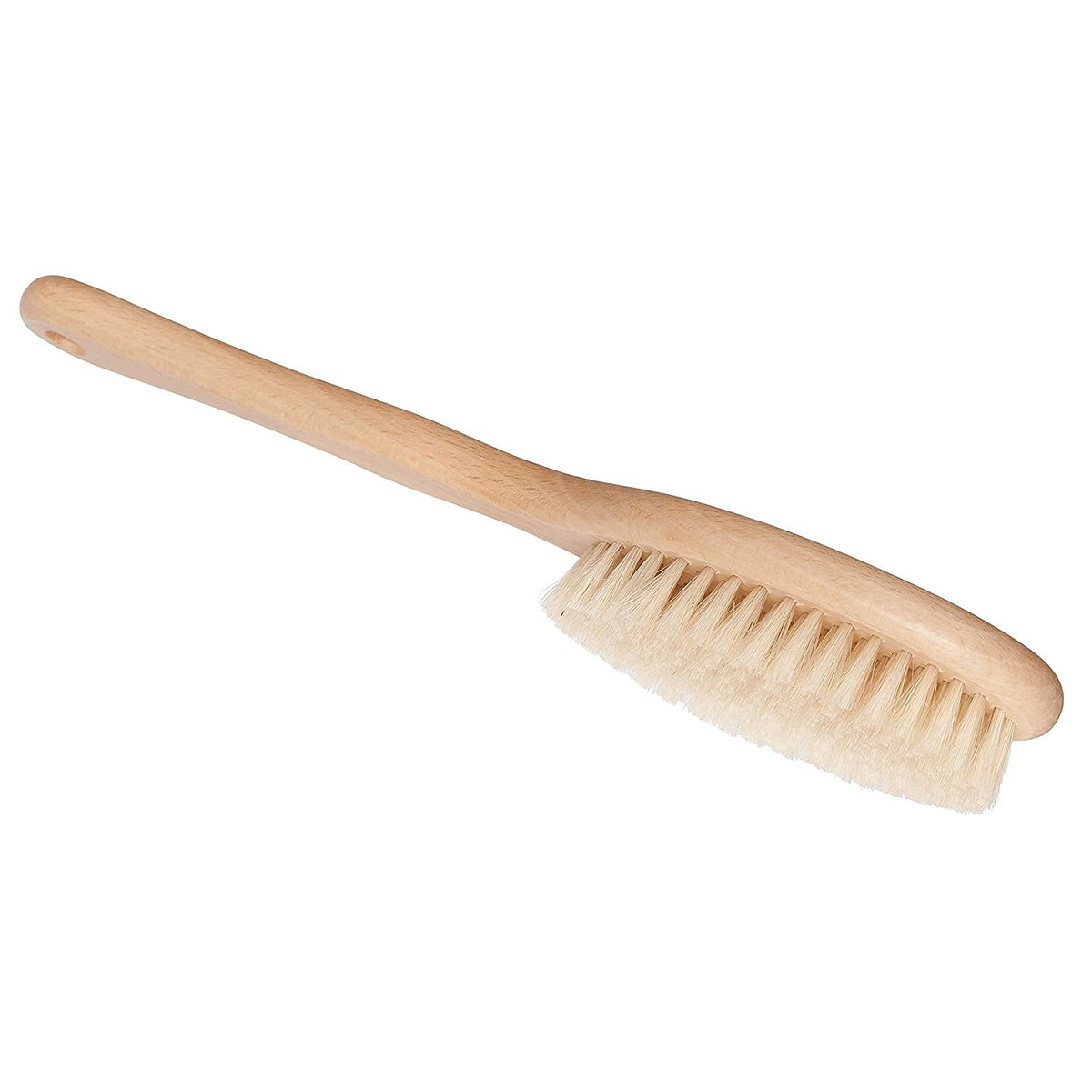 Redecker Short Bath Brush - Natural Pig Bristles, Beech Wood, 11-3/4&quot; Long, Made In Germany