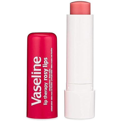 Vaseline Lip Therapy Stick - Rose Petroleum Jelly Lip Balm, 4.8G, 0.16 Ounce