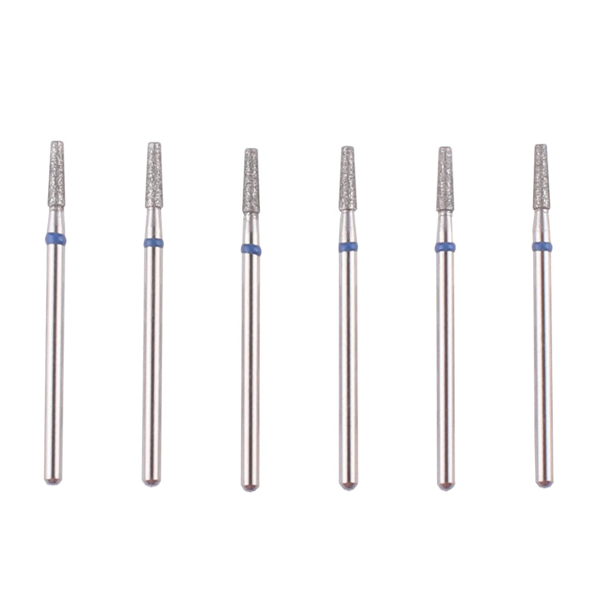 Mzcmsl 6Pcs Tapered Barrel Cuticle Drill Bit Set, Diamond Nail Tools For Nail Prep, Medium Shank