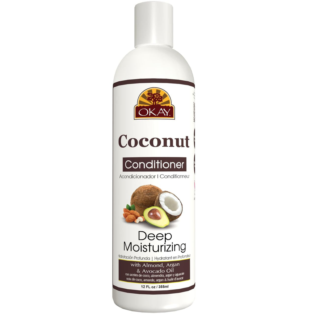 Okay Coconut Deep Moisturizing Conditioner, 12 Fl Oz - Hydrating Hair Care For Dry Hair