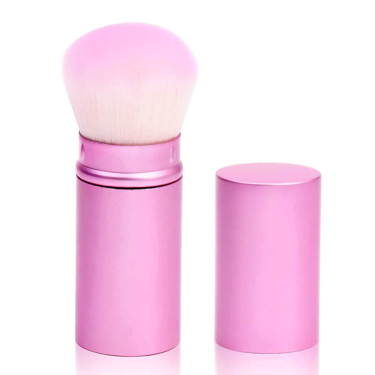 Unimeix Pink Retractable Kabuki Foundation Brush For Liquid Makeup, Sunscreen & Bronzer