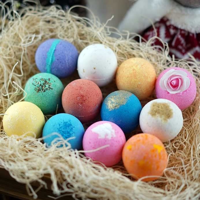 Lifearound2Angels Bath Bombs Gift Set, 12 Pack Fizzies, Moisturizing Shea & Coco Butter