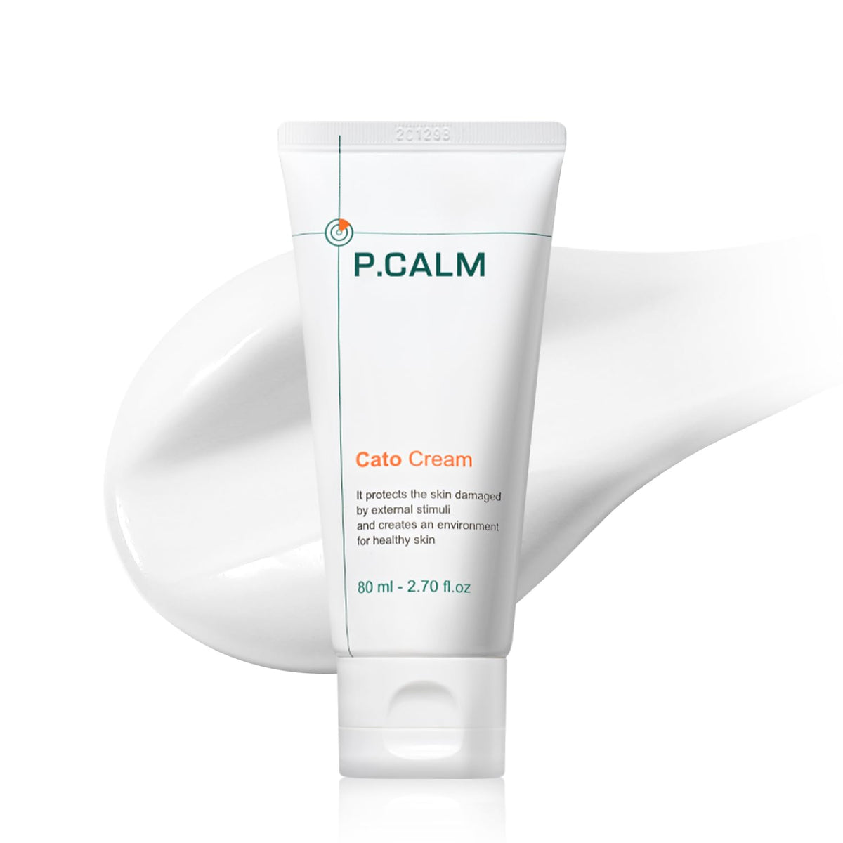 P.Calm Cato Facial Cream 80Ml | Vegan Korean Moisturizer For Sensitive Skin | Non-Greasy