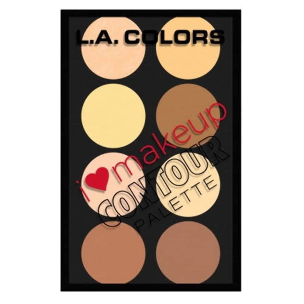 L.A. Colors I Heart Makeup Contour Palette - Light To Medium, 1 Count, Perfect For Pale Skin