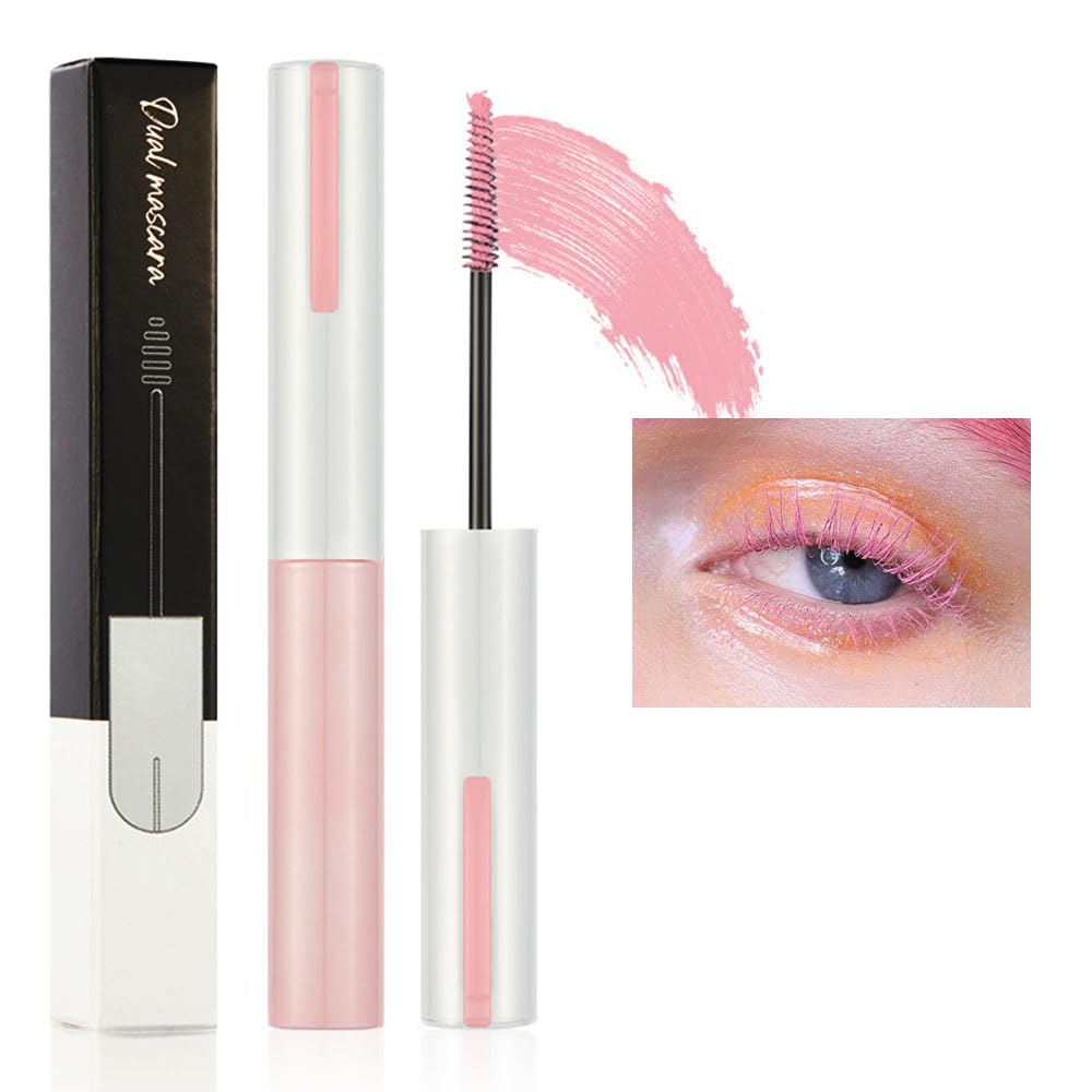 Bingbrush Colored Waterproof Mascara Set - Long-Lasting Voluminous Eye Makeup, Light Pink 1Oz