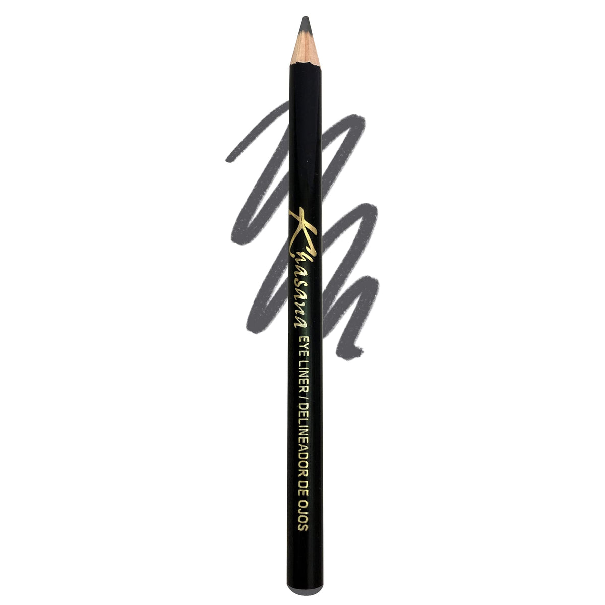 Khasana Waterproof Eyeliner Pencil #19 Grey - Long-Lasting, Smudge-Proof, Vegan, Ophthalmologist Tested