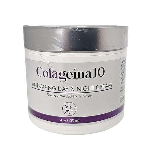 Colageina 10 Anti-Aging Day & Night Cream 4Oz - Facial Moisturizer For Youthful Skin