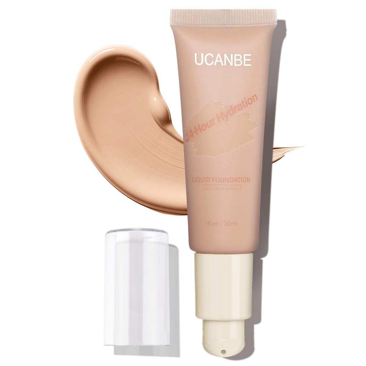 Ucanbe Matte Liquid Foundation, Medium To Full Coverage, Waterproof, Classic Ivory, 1.83 Oz