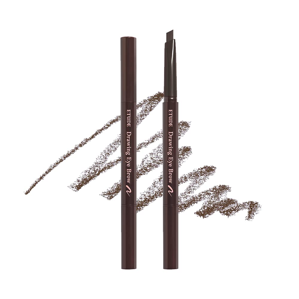 Etude Drawing Eye Brow Pencil #1 Dark Brown - Long Lasting Kbeauty Eyebrow Makeup, 0.01 Oz