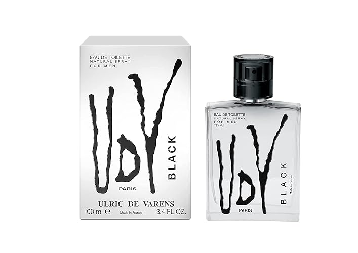 Ulric De Varens Black Eau De Toilette For Men, 3.4 Fl Oz - Woody Citrus Scent, Daily Fragrance