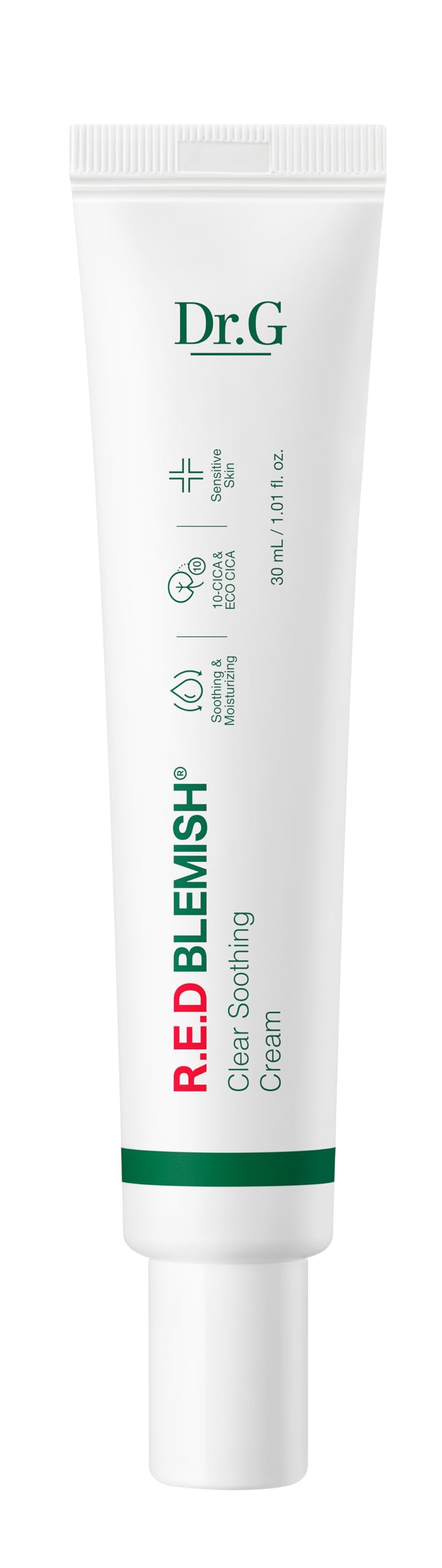 Dr.G Red Blemish Clear Soothing Cream 30Ml - Moisturizing Cica Cream For Acne-Prone Skin