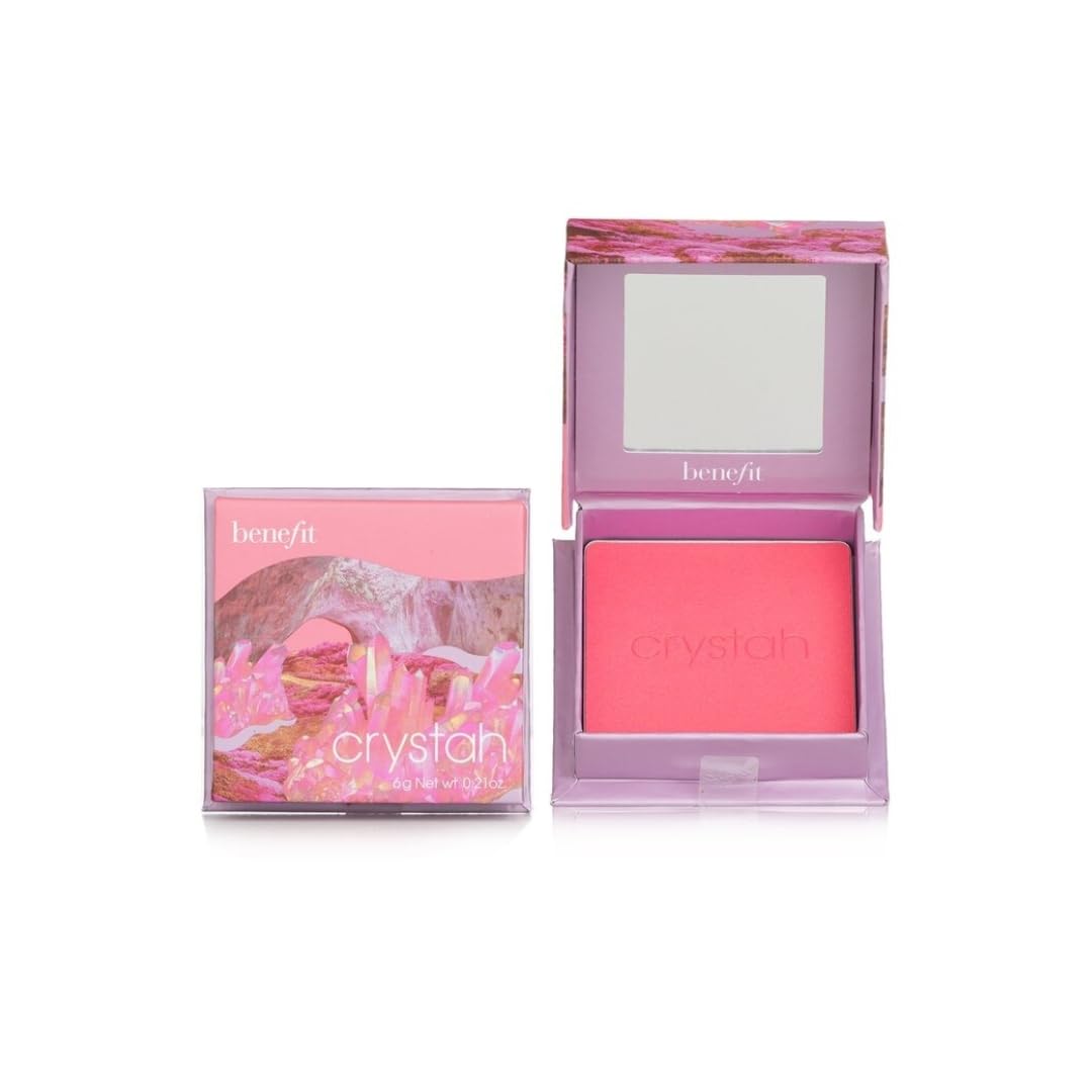 Benefit Crystah Strawberry Pink Blush - 0.21 Oz Pink & White Blush For Radiant Glow