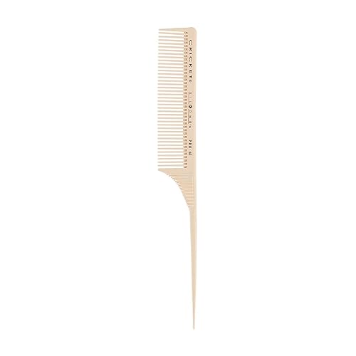 Cricket Silkomb Pro-60 Medium Tooth Rattail Comb for Teasing, Sectioning & Styling, Peach