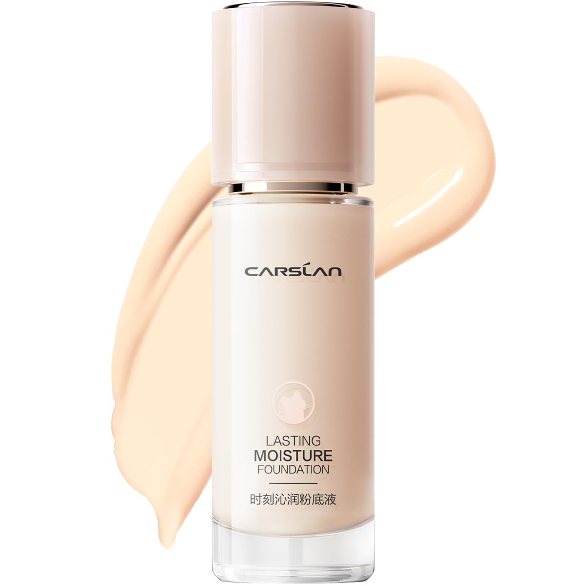 Carslan 24H Moisture Foundation, Lightweight Waterproof Dewy Finish, P01 For Dry Skin, 1.05 Oz