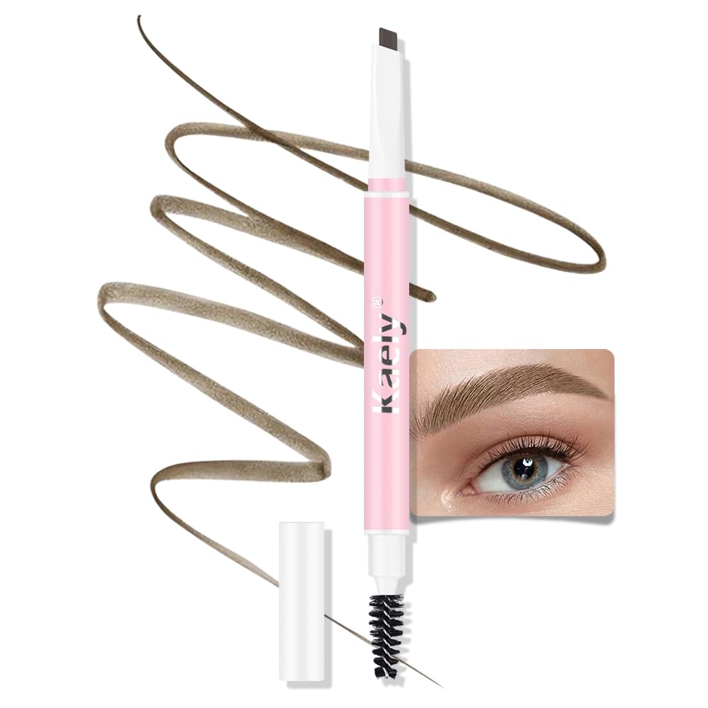 Kaely 2In1 Waterproof Eyebrow Pencil, Longwearing Mechanical Eyebrow Pen, 04 Light Brown