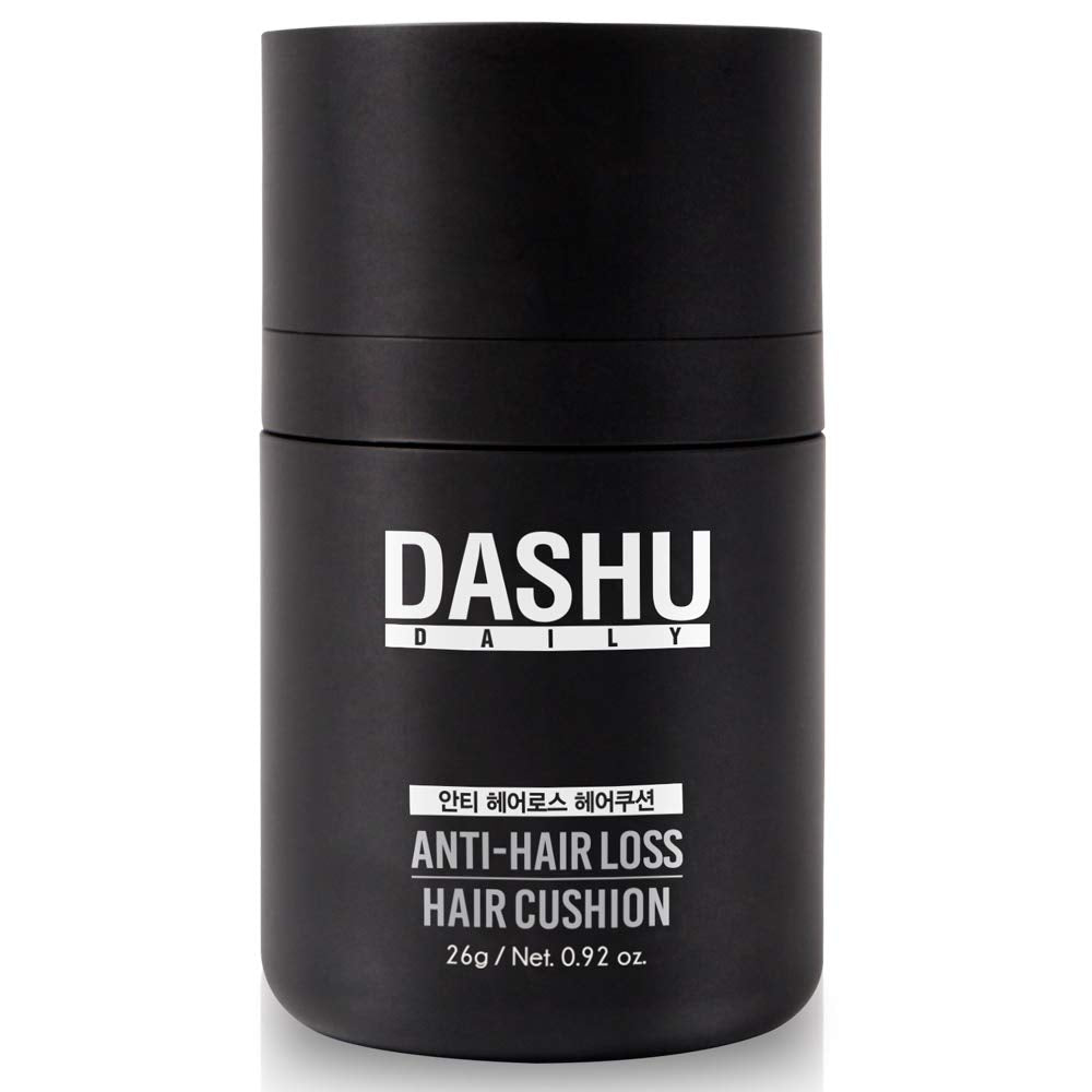 Dashu Daily Cushion Hair Fibers For Thinning & Gray Hair - Waterproof Root Concealer, Black 0.91Oz