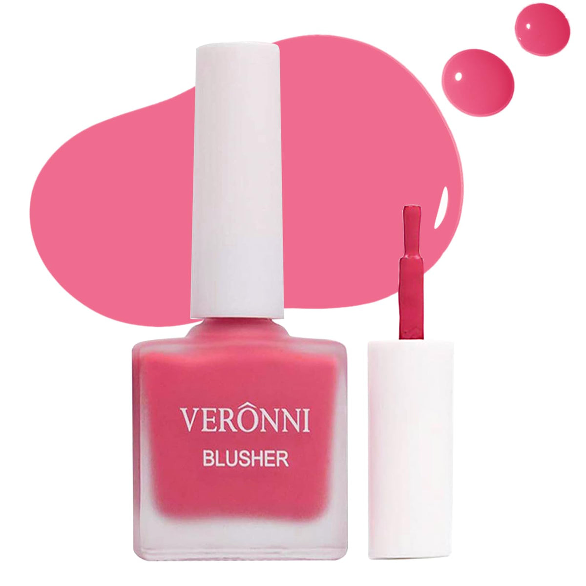 Veronni Liquid Blush - Vegan Waterproof Blusher, Shimmery Finish, 0.42 Fl Oz (#401)