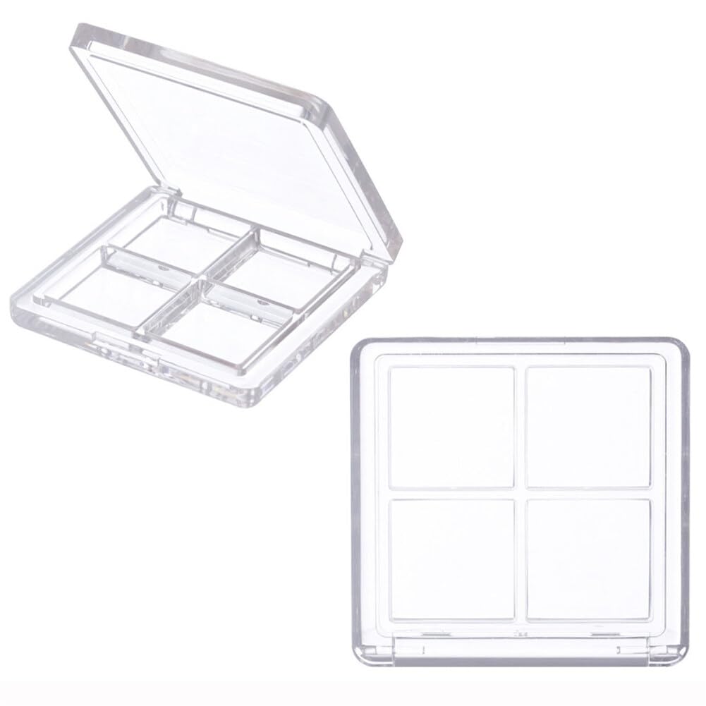 Vasana 2Pcs Refillable Eyeshadow Palette - 4 Grids Compact Makeup Container For Cosmetics