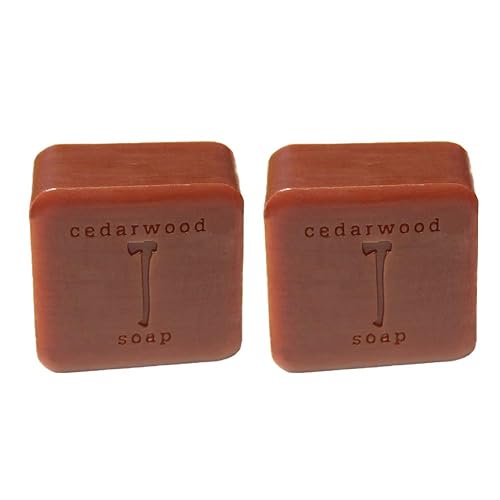 Kalastyle Cedar Wood Soap - 5.8 Oz, 2-Pack - Natural, Moisturizing Bar Soap For Men & Women