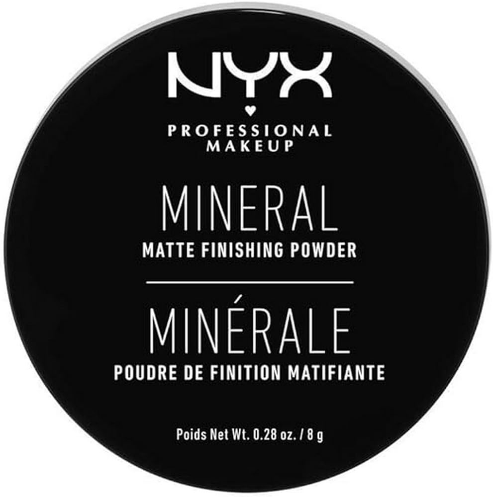 NYX PROFESSIONAL MAKEUP Mineral Matte Finishing Powder, Light/Medium Loose Setting Powder 0.28oz