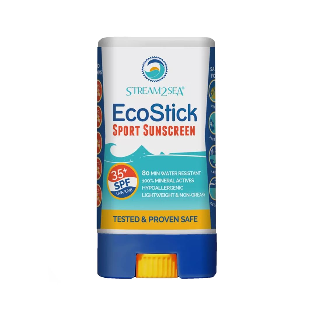 Stream2Sea Ecostick Spf 35 Mineral Sunscreen Stick – Biodegradable, Reef Safe, 0.5 Oz