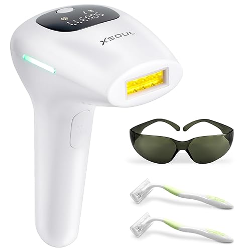 XSOUL IPL Hair Removal Device for Men & Women - 999,999 Flashes, Painless, Corded, 3 Piece