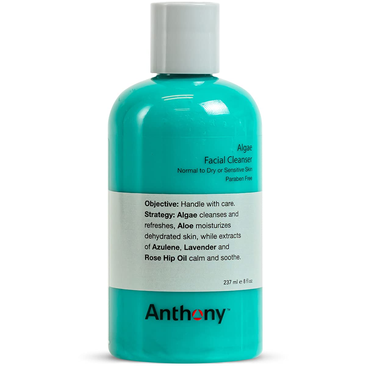 Anthony Algae Facial Cleanser - 8 Fl Oz | Hydrates, Soothes & Refreshes Skin With Aloe Vera & Lavender