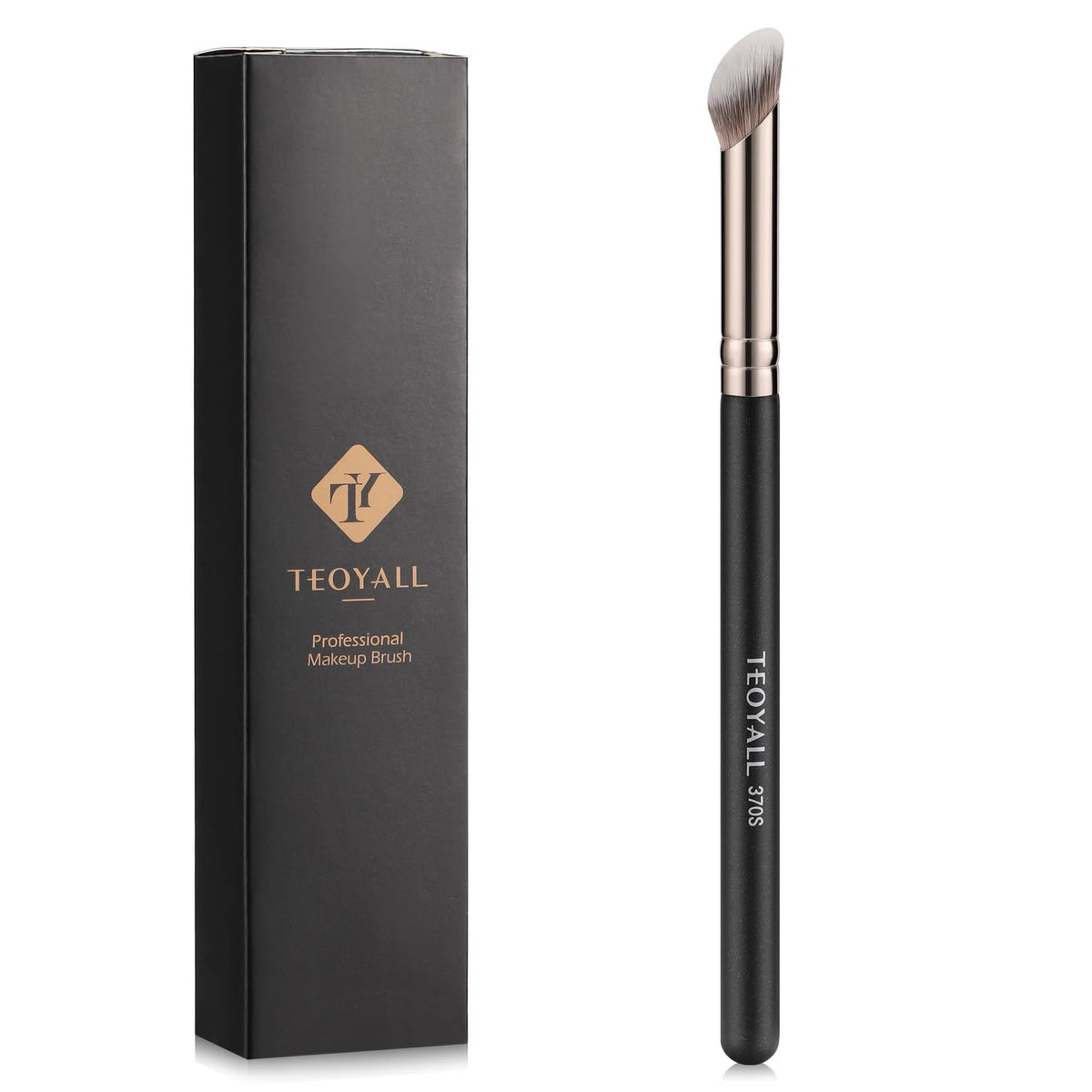 Teoyall Mini Nose Contour Brush - Synthetic Concealer Brush For Liquid, Cream & Powder Makeup