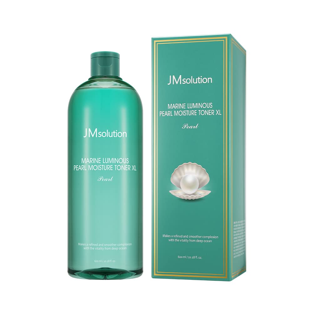 Jmsolution Marine Luminous Pearl Toner 20.28 Fl Oz - Hydrating Korean Skincare For Radiance