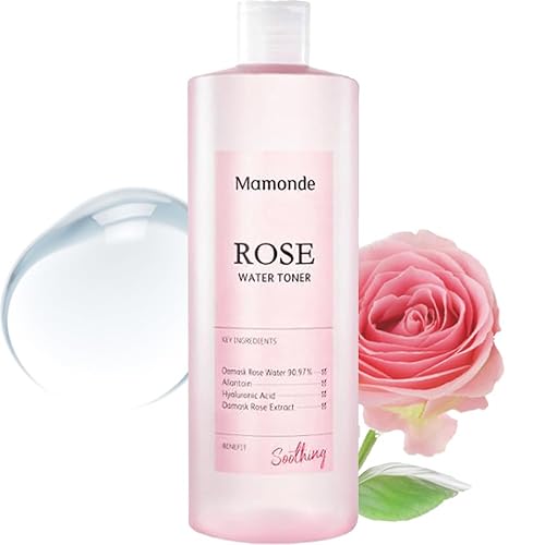 Mamonde Rose Water Toner - 90.97% Pure, Alcohol-Free, Soothing Hydration, 8.45 Fl Oz