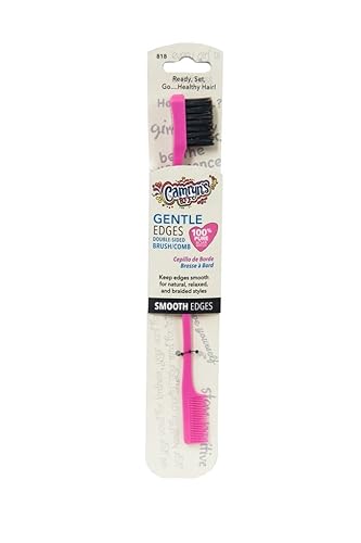 Camryn's BFF Gentle Edges Brush - Pink, Boar Bristle, 1 Count for Smooth Styling