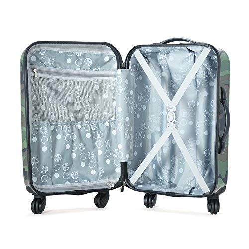 Rockland Melbourne 20&quot; Hardside Expandable Spinner Luggage - CAMO Carry-On