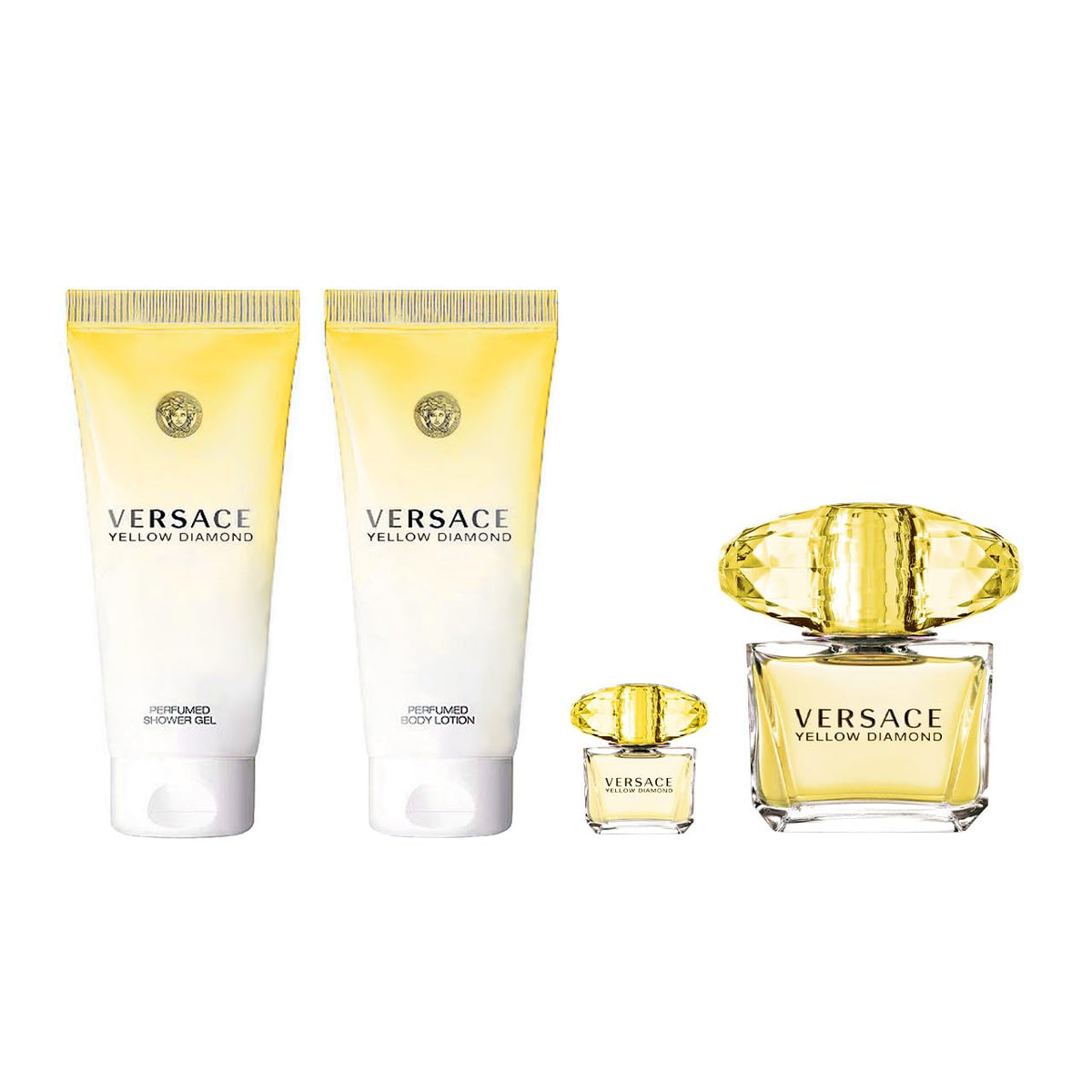 Versace Yellow Diamond 4 Piece Gift Set - 3.0 Oz Eau De Toilette For Women