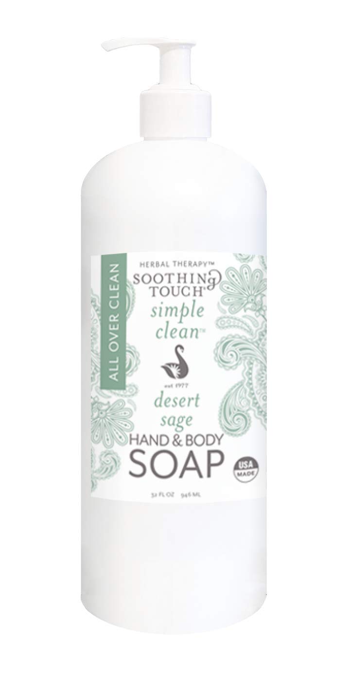 Soothing Touch Desert Sage Hand & Body Soap, 32 Oz, Vegan, Paraben Free, Essential Oils